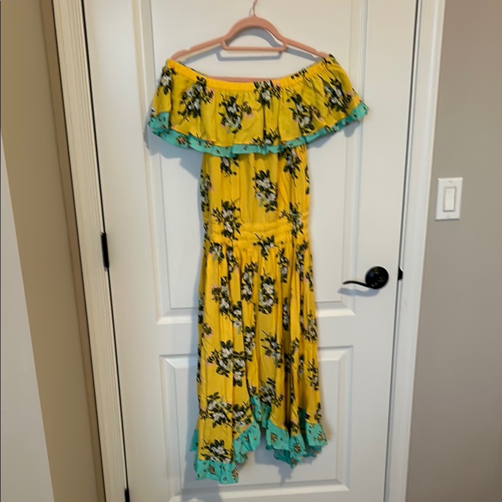 Floral Off-Shoulder Yellow Dress by Matilda Jane S